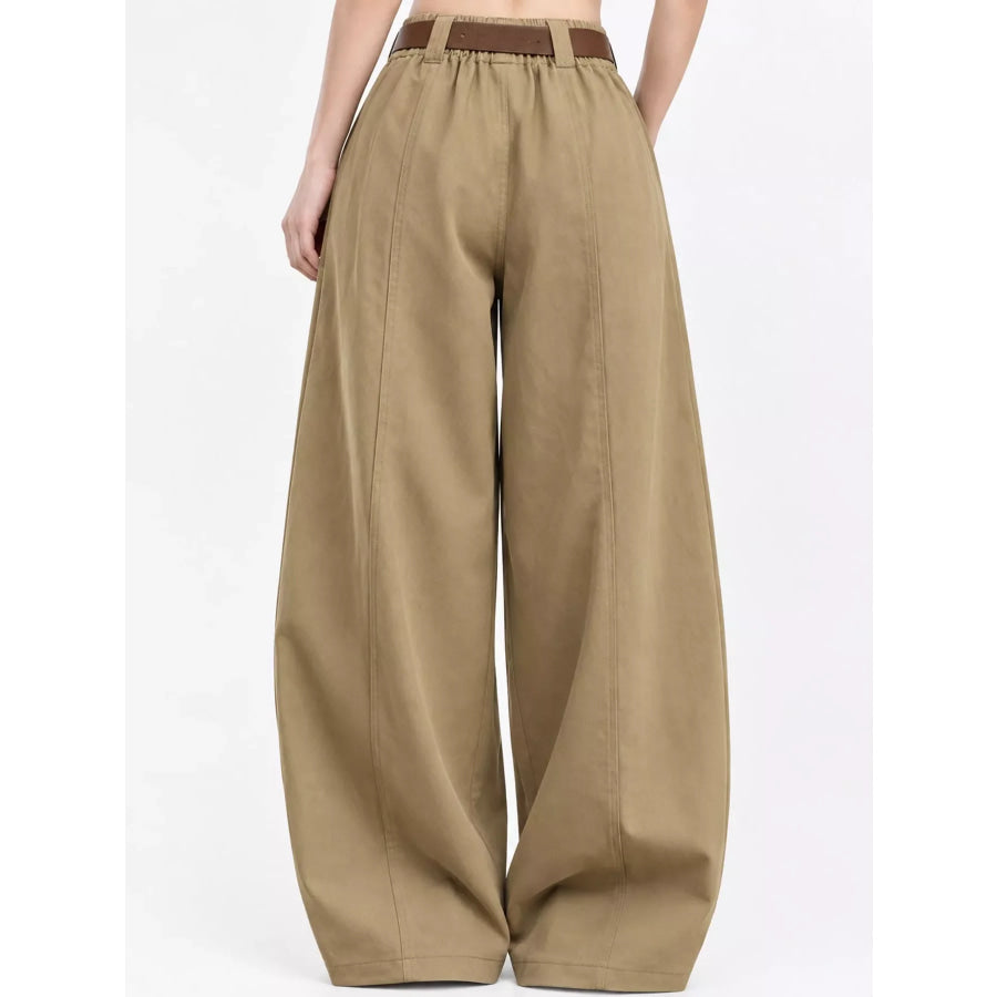 Wide-Leg Cargo Pants Apparel and Accessories