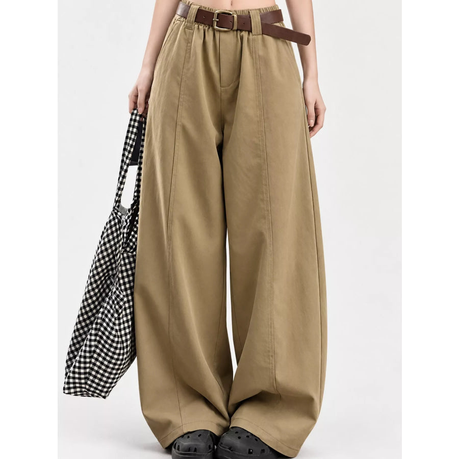 Wide-Leg Cargo Pants Apparel and Accessories