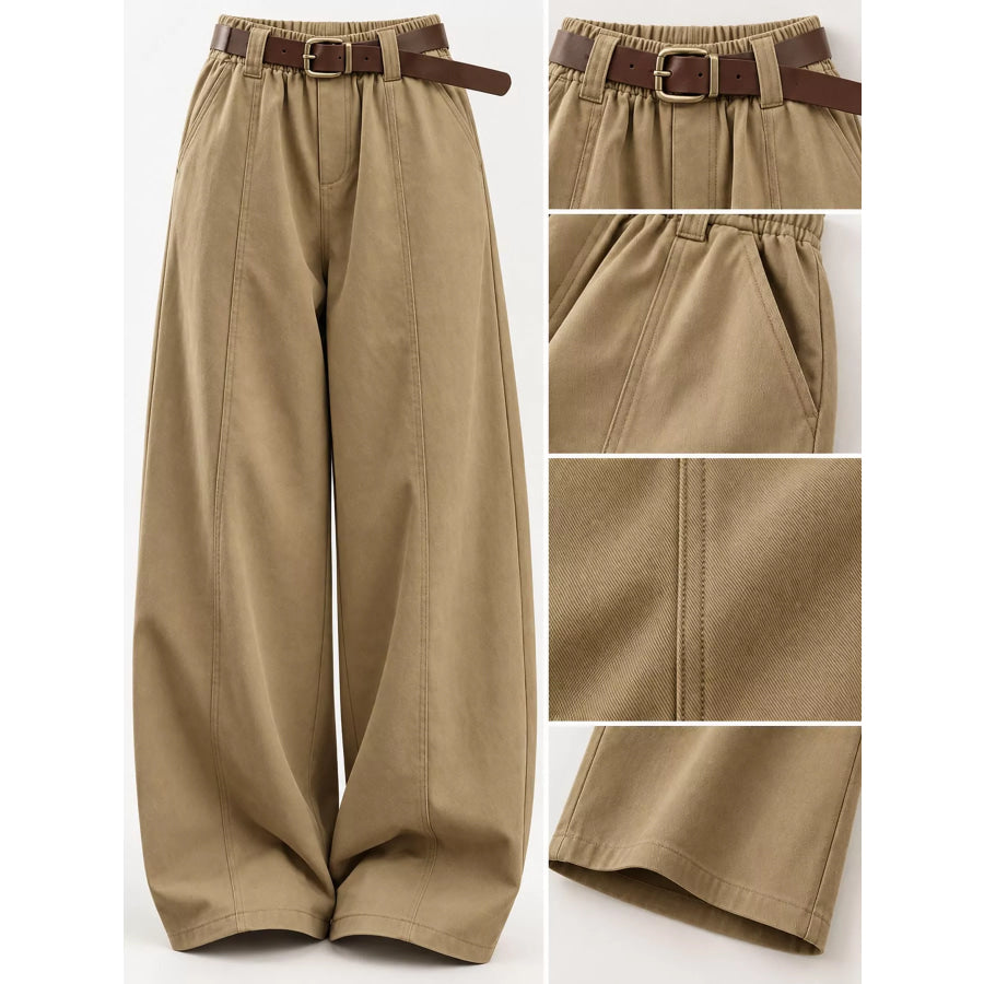 Wide-Leg Cargo Pants Apparel and Accessories