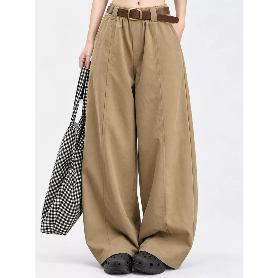 Wide-Leg Cargo Pants Apparel and Accessories