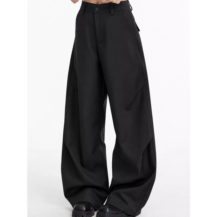 Wide-Leg Cargo Pants Black / S Apparel and Accessories