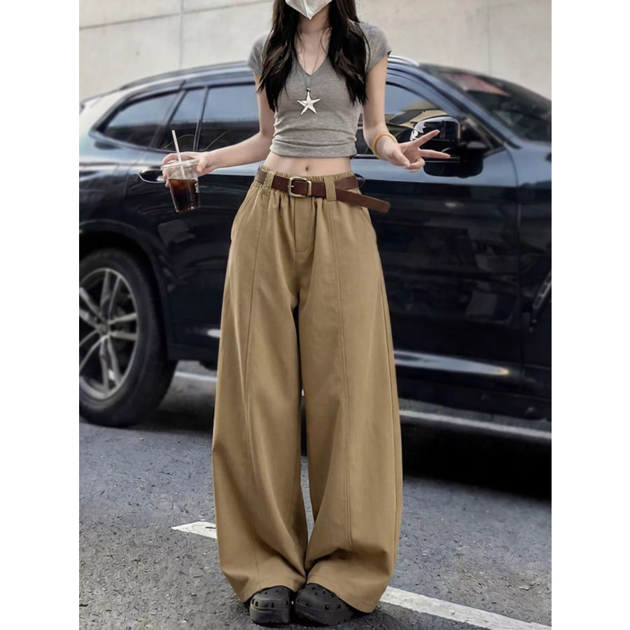 Wide-Leg Cargo Pants Khaki-Tall Barrel Leg / S Apparel and Accessories