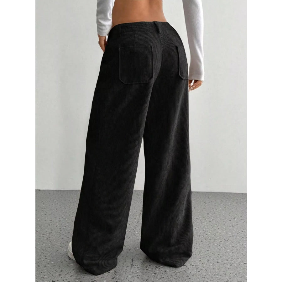 Wide Leg Corduroy Pants Apparel and Accessories