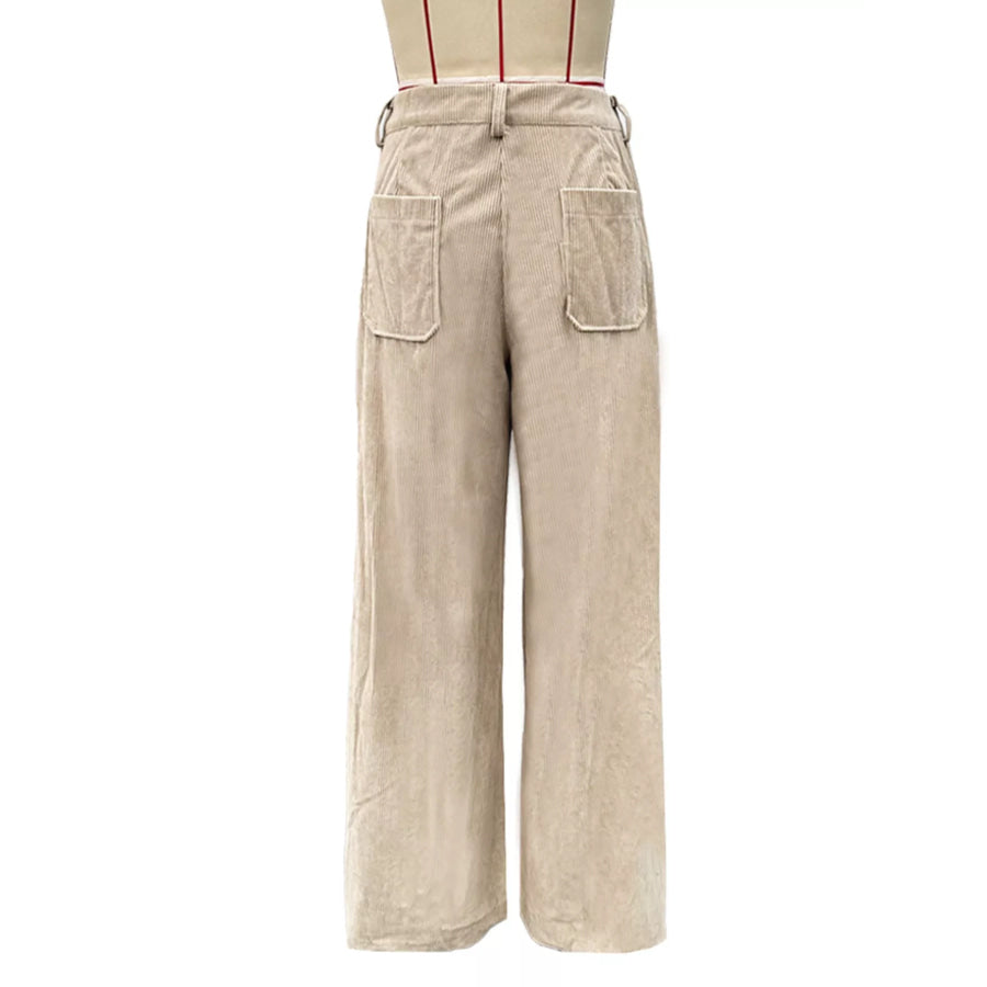 Wide Leg Corduroy Pants Apparel and Accessories