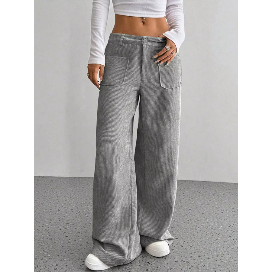 Wide Leg Corduroy Pants Apparel and Accessories