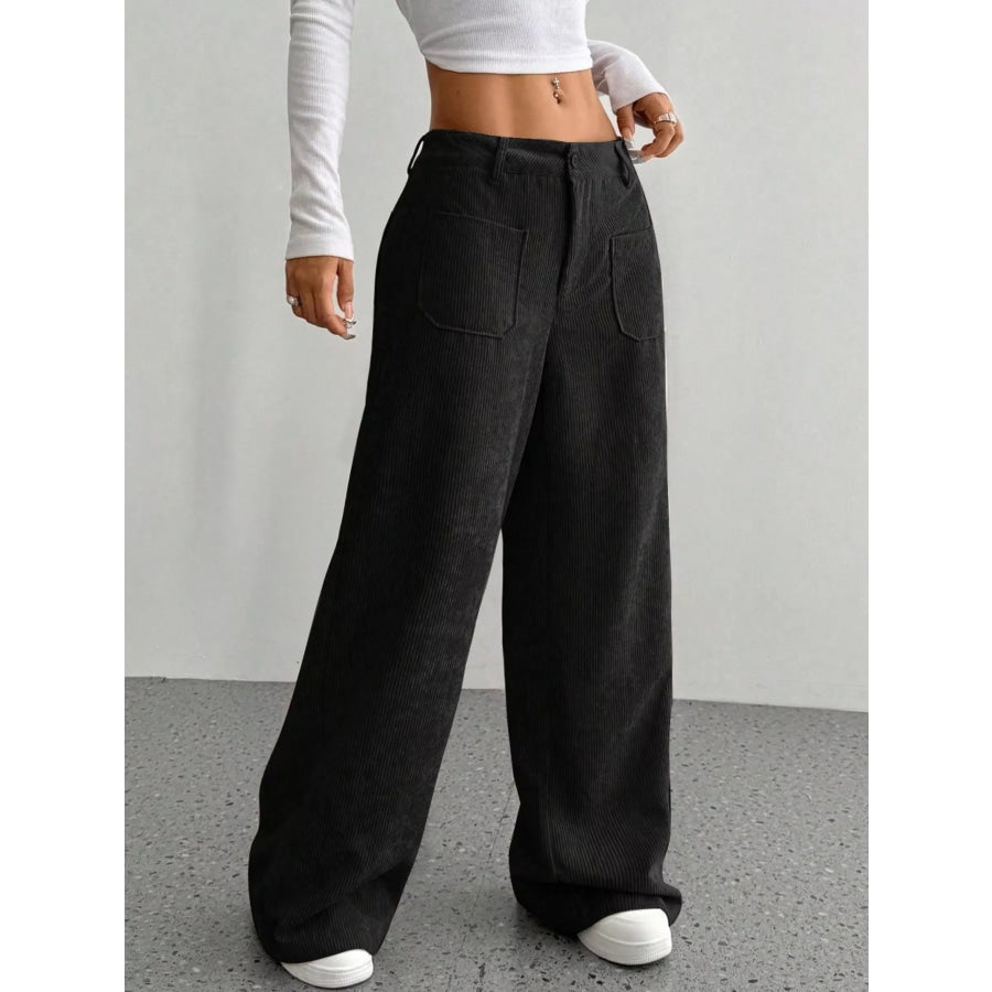 Wide Leg Corduroy Pants Apparel and Accessories