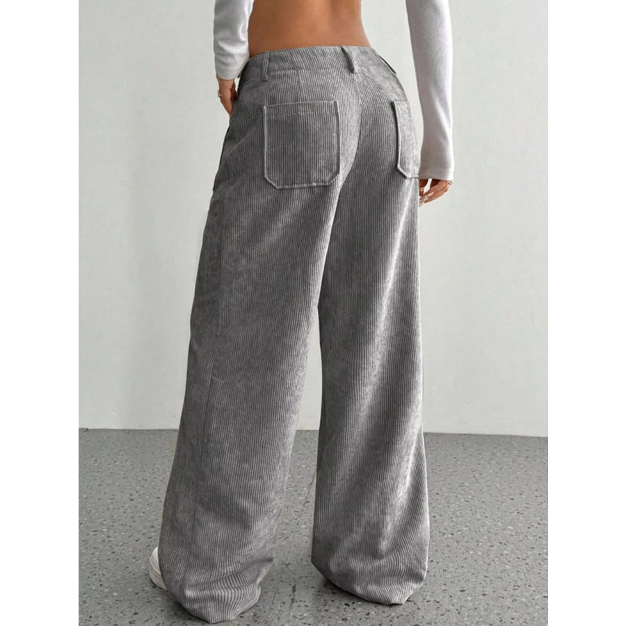 Wide Leg Corduroy Pants Apparel and Accessories