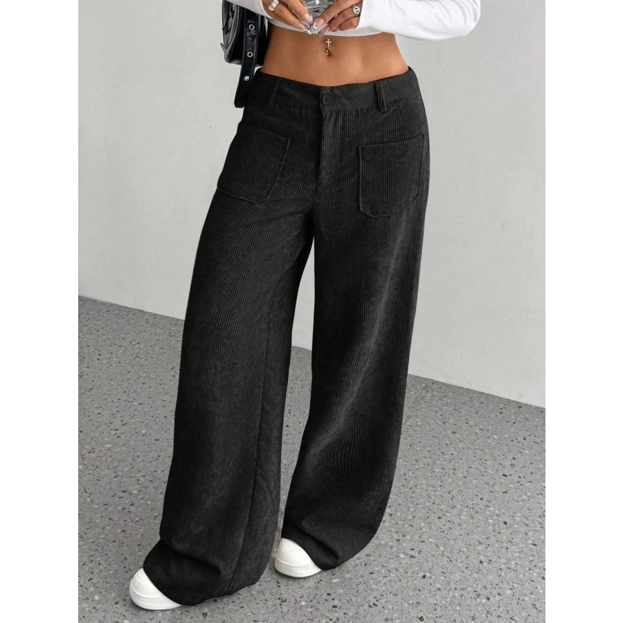 Wide Leg Corduroy Pants Apparel and Accessories