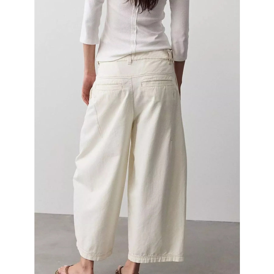 Wide-Leg Cropped Jeans Apparel and Accessories