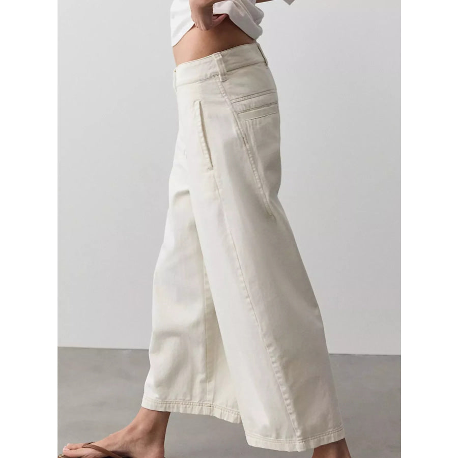 Wide-Leg Cropped Jeans Apparel and Accessories