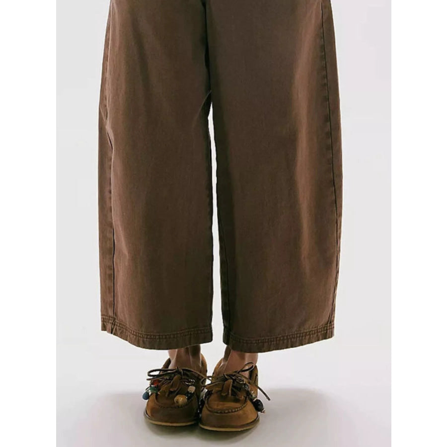 Wide-Leg Cropped Jeans Apparel and Accessories