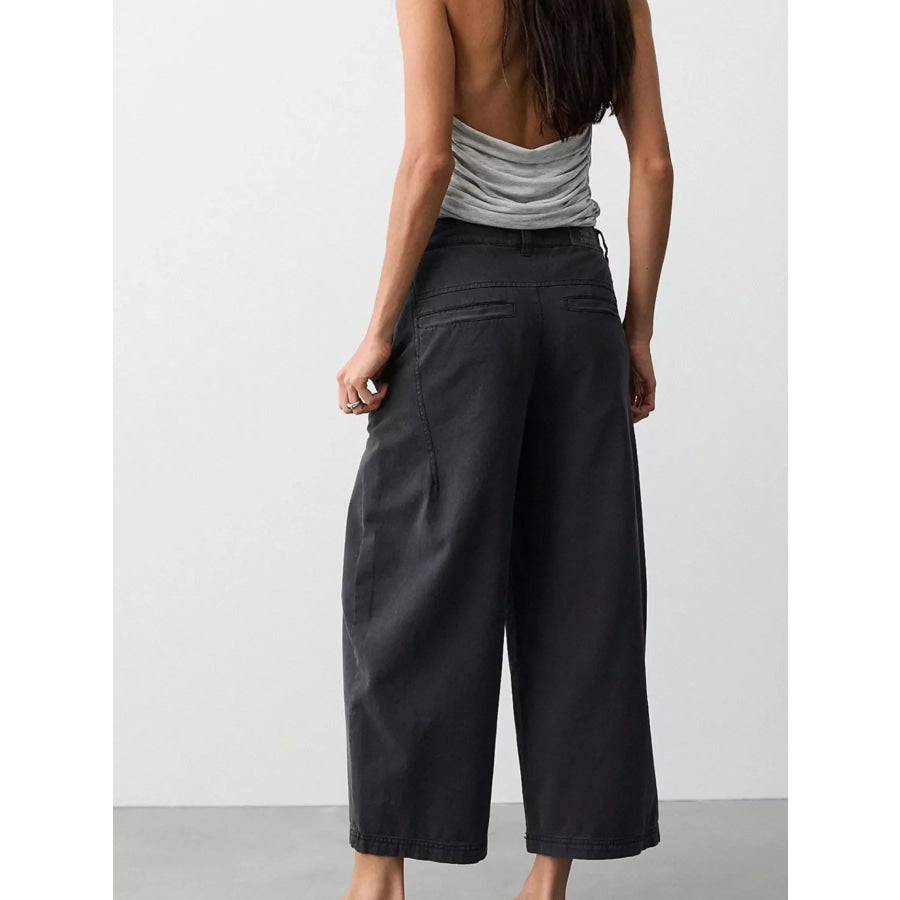 Wide-Leg Cropped Jeans Apparel and Accessories