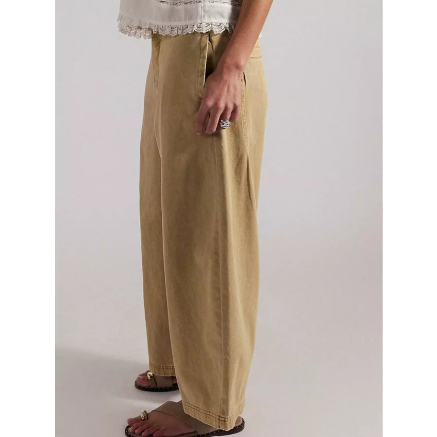 Wide-Leg Cropped Jeans Apparel and Accessories