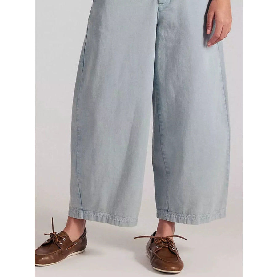 Wide-Leg Cropped Jeans Apparel and Accessories