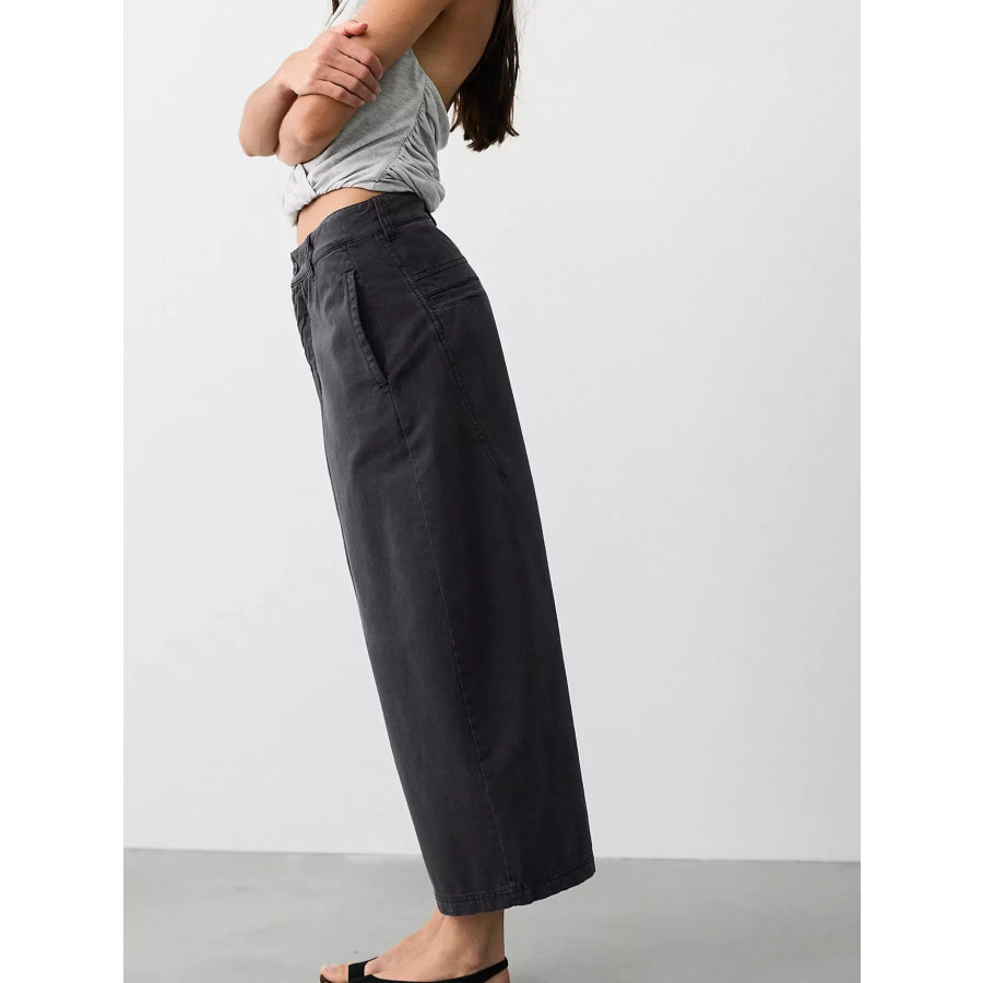 Wide-Leg Cropped Jeans Apparel and Accessories