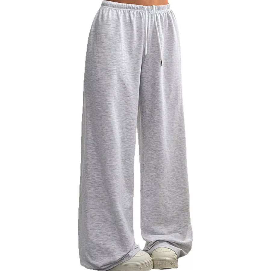Wide-Leg Drawstring Pants Apparel and Accessories