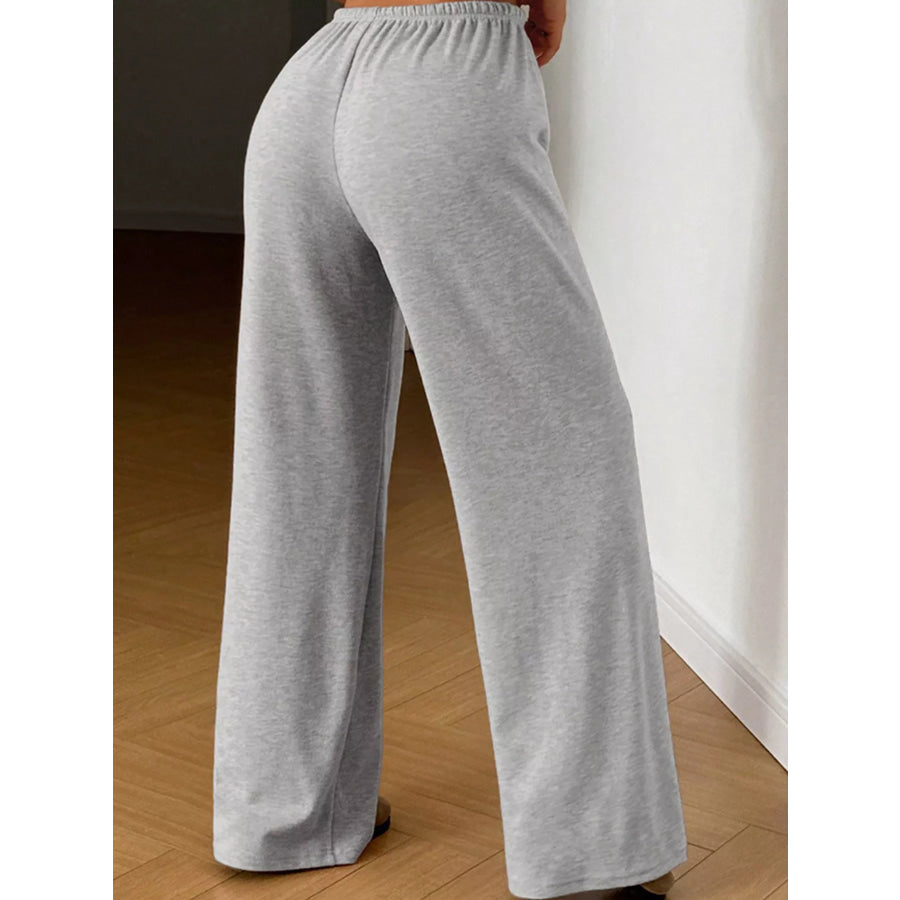 Wide-Leg Drawstring Pants Apparel and Accessories