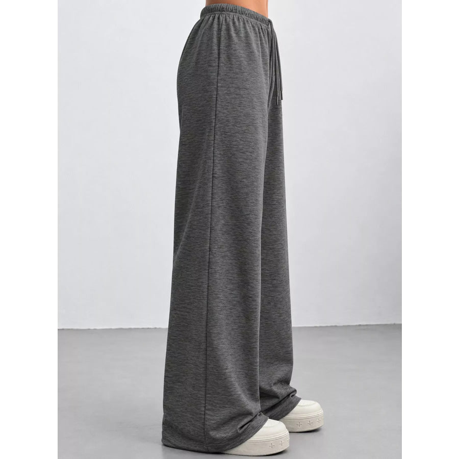 Wide-Leg Drawstring Pants Apparel and Accessories