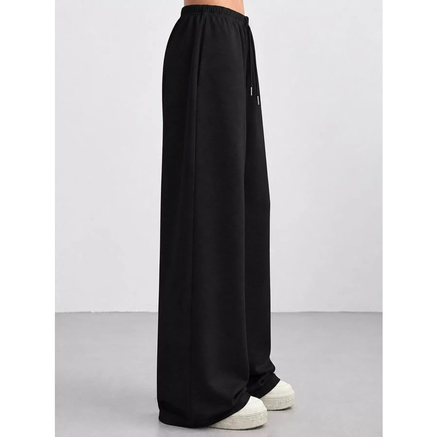 Wide-Leg Drawstring Pants Apparel and Accessories