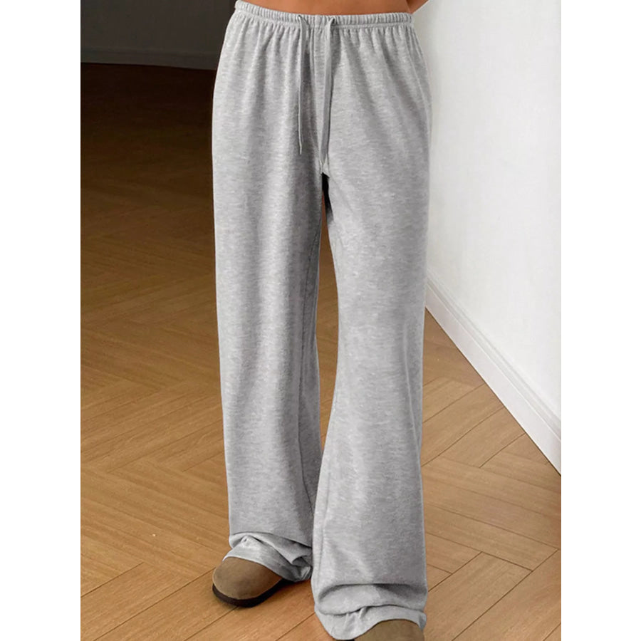 Wide-Leg Drawstring Pants Apparel and Accessories