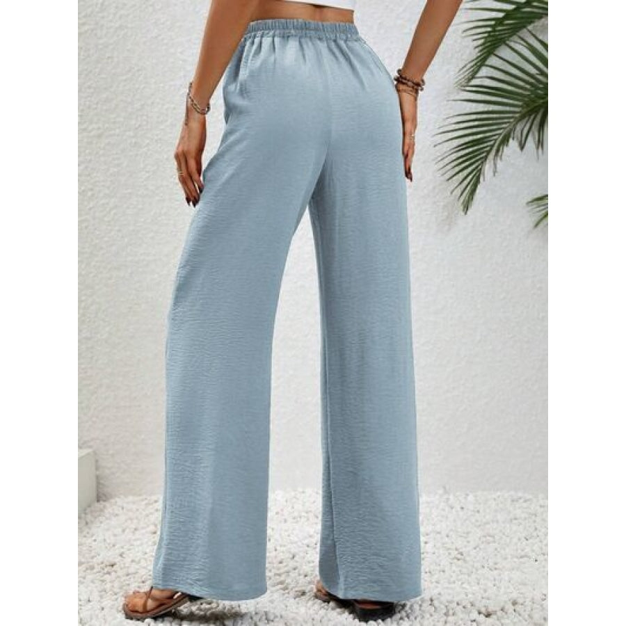 Wide Leg Drawstring Pants Clothing