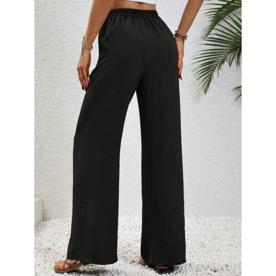 Wide Leg Drawstring Pants Clothing