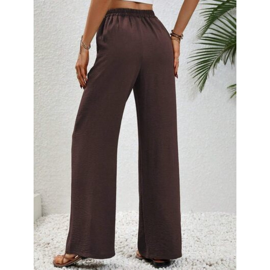 Wide Leg Drawstring Pants Clothing