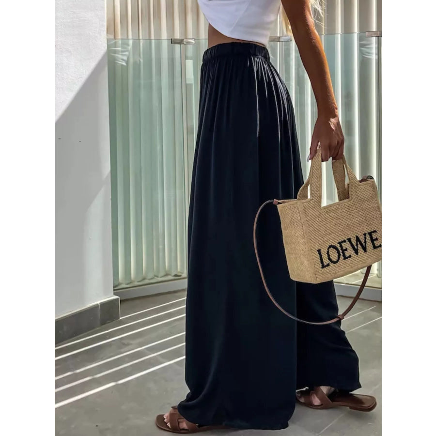 Wide-Leg Flowy Pants Apparel and Accessories
