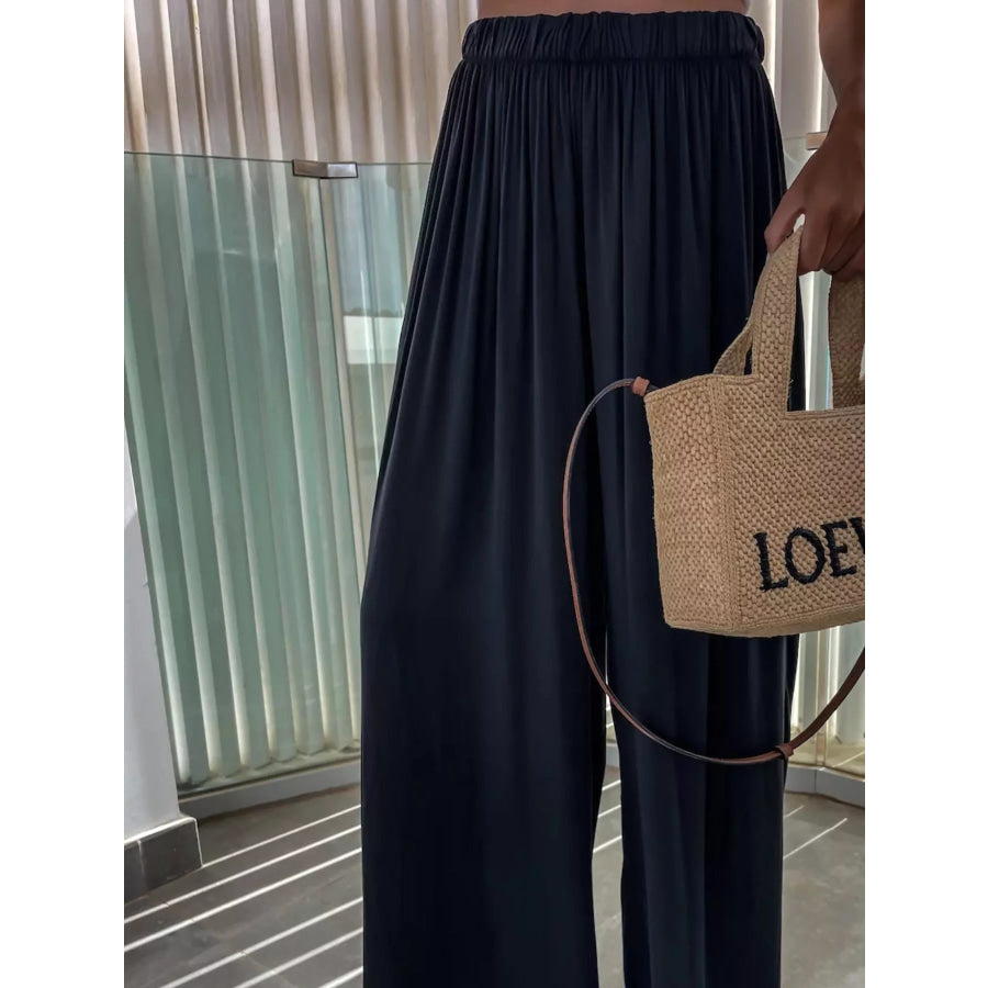 Wide-Leg Flowy Pants Apparel and Accessories