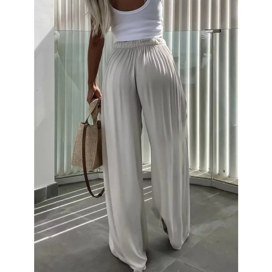 Wide-Leg Flowy Pants Apparel and Accessories
