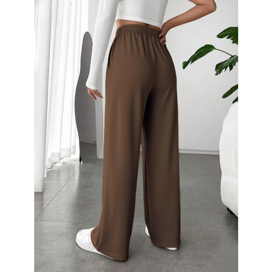 Wide Leg High Waist Pants Apparel and Accessories