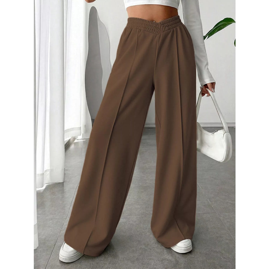 Wide Leg High Waist Pants Apparel and Accessories