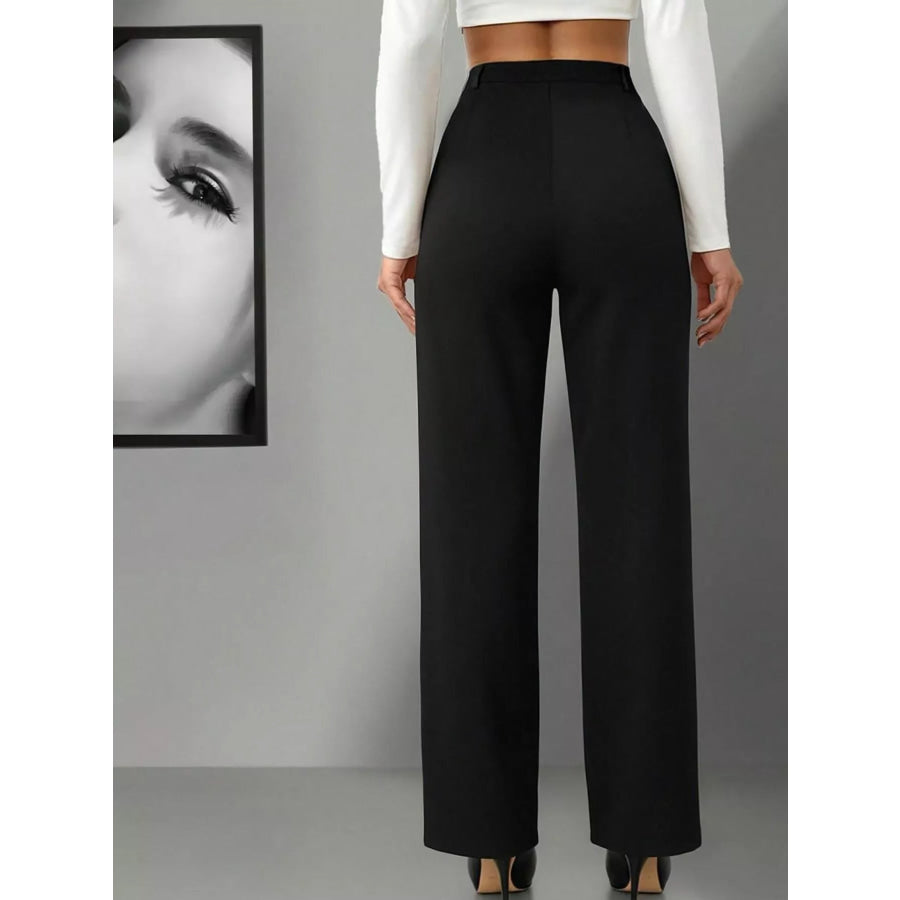 Wide-Leg High Waist Pants Apparel and Accessories