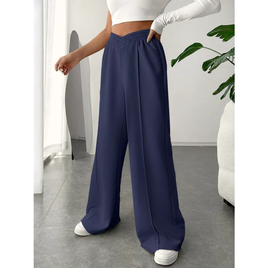 Wide Leg High Waist Pants Apparel and Accessories