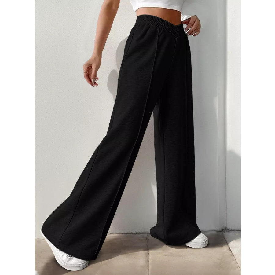 Wide Leg High Waist Pants Apparel and Accessories