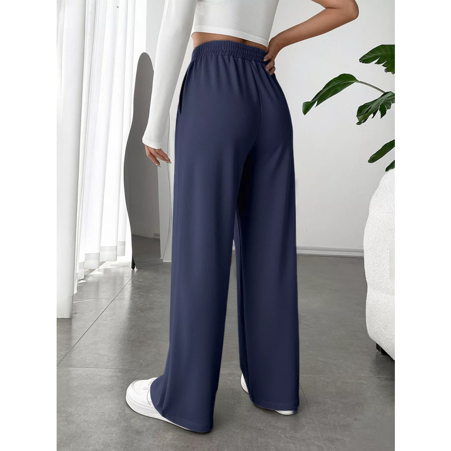 Wide Leg High Waist Pants Apparel and Accessories