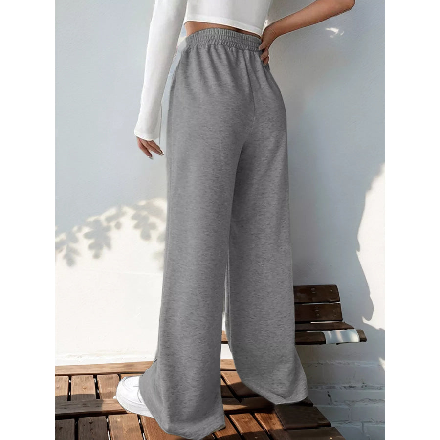 Wide Leg High Waist Pants Apparel and Accessories