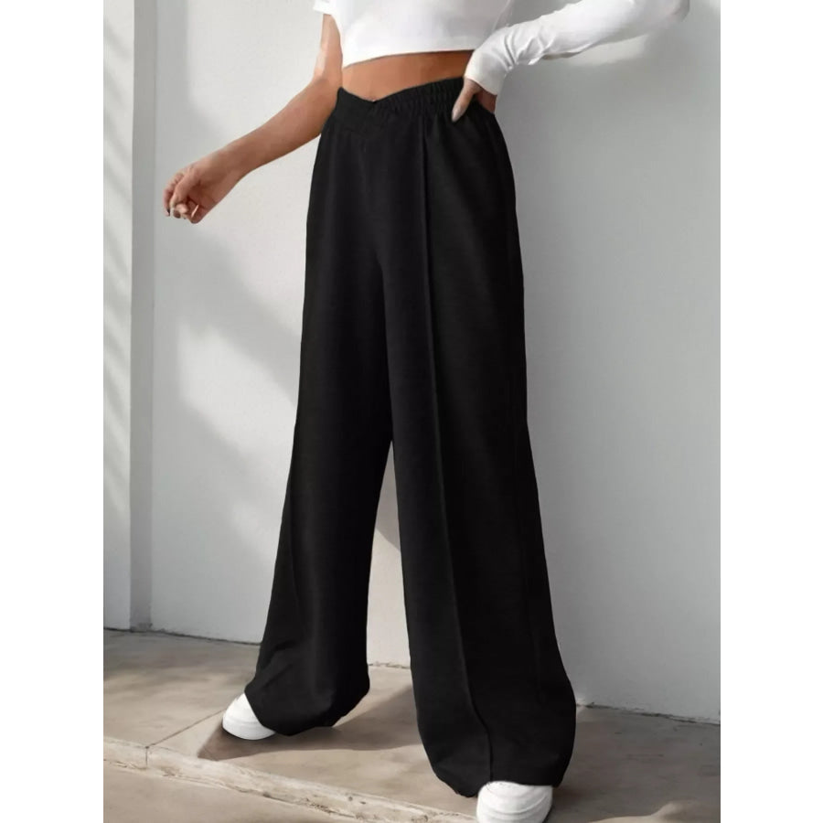 Wide Leg High Waist Pants Apparel and Accessories