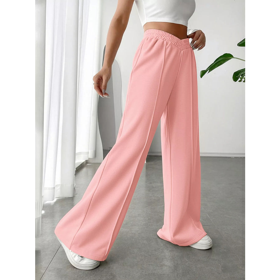 Wide Leg High Waist Pants Apparel and Accessories