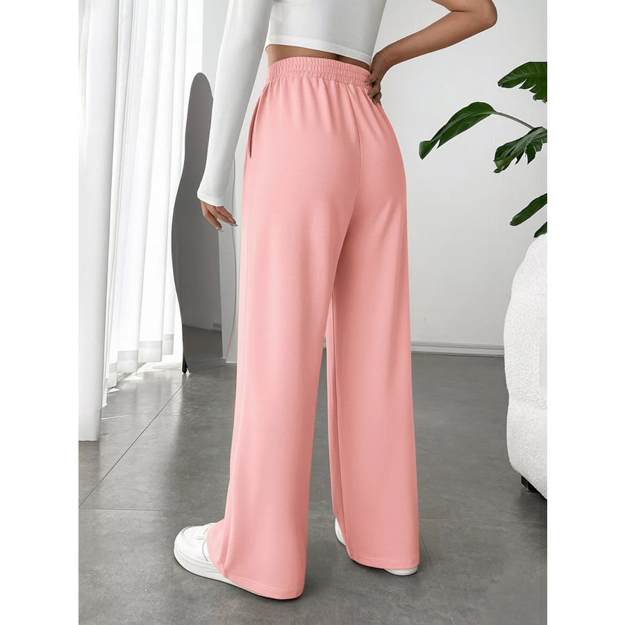 Wide Leg High Waist Pants Apparel and Accessories