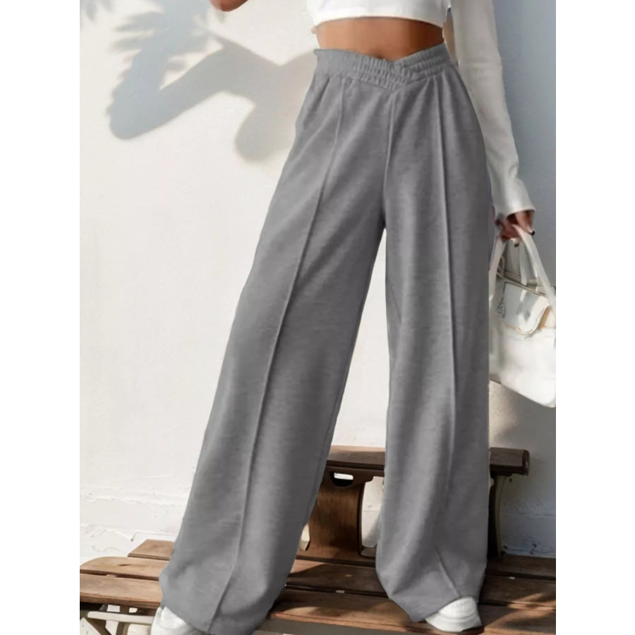 Wide Leg High Waist Pants Apparel and Accessories