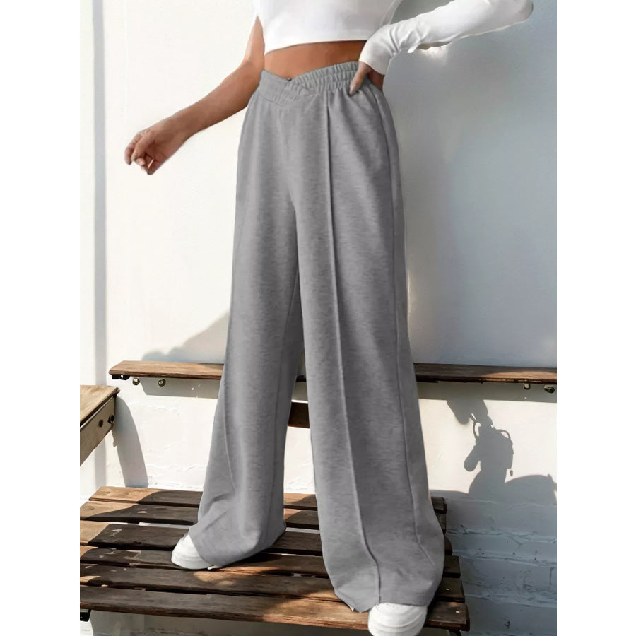 Wide Leg High Waist Pants Apparel and Accessories