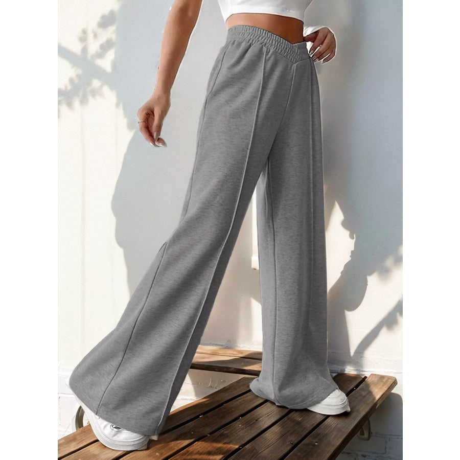 Wide Leg High Waist Pants Apparel and Accessories