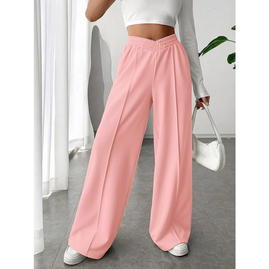 Wide Leg High Waist Pants Apparel and Accessories
