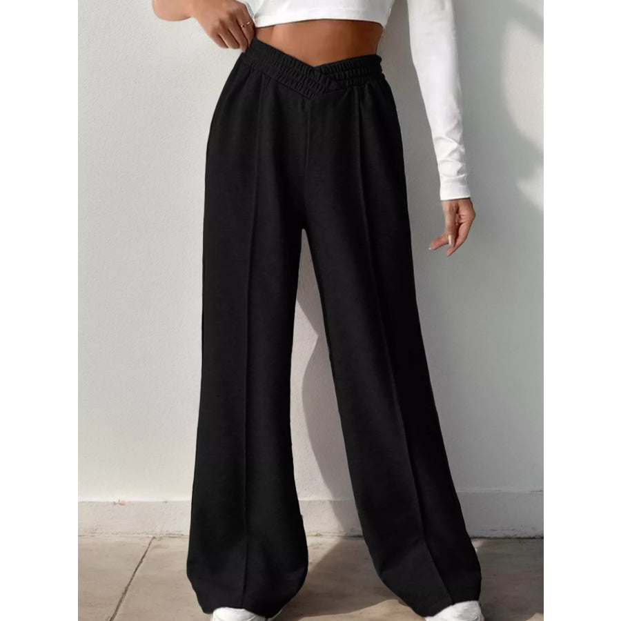 Wide Leg High Waist Pants Apparel and Accessories