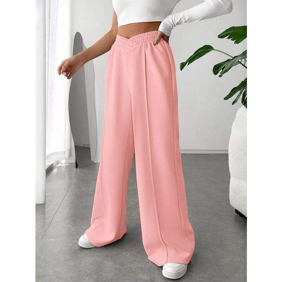 Wide Leg High Waist Pants Apparel and Accessories