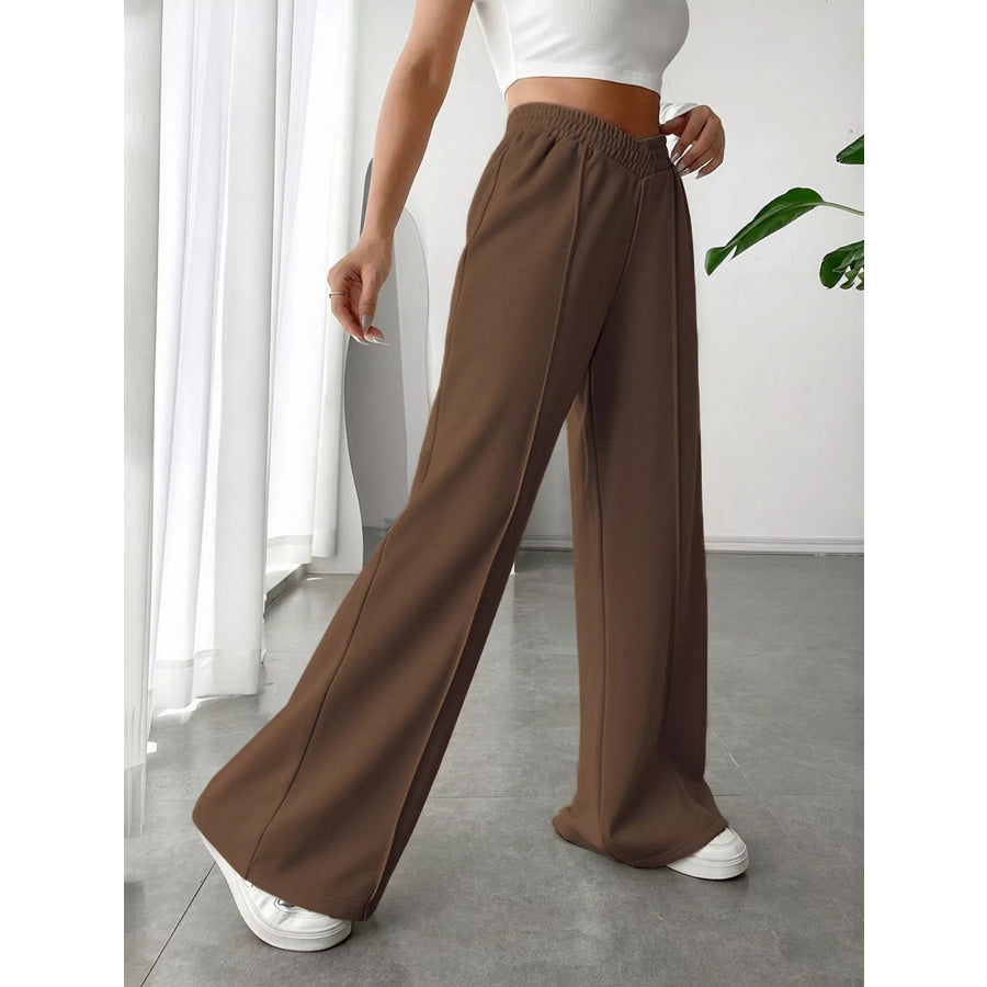 Wide Leg High Waist Pants Apparel and Accessories