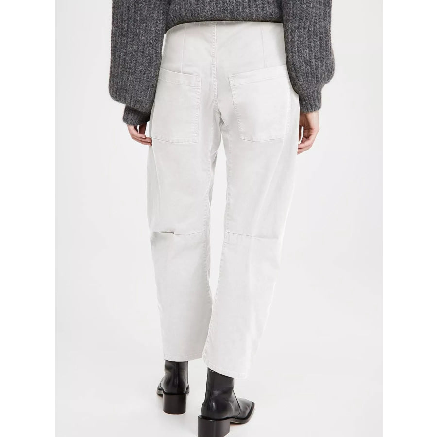 Wide-Leg Jeans with Patch Pockets Apparel and Accessories