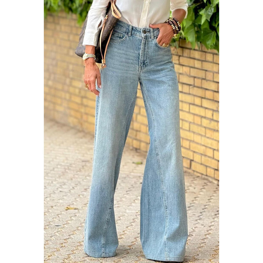 Wide Leg Jeans with Pockets Medium / 6 Apparel and Accessories