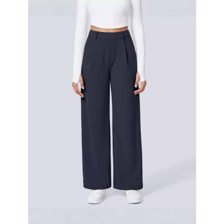 Wide Leg Pants Navy / S Apparel and Accessories